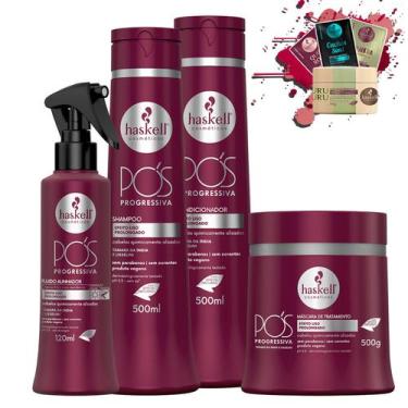 Imagem de Kit Haskell Pos Progressiva Sh Cond Mascara 500g Fluido