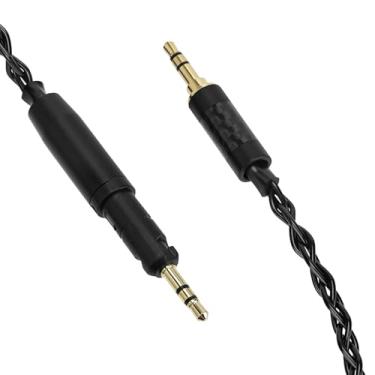 Imagem de Linkidea Cabo de áudio de atualização compatível com fones de ouvido Audio Technica ATH-R50X, 6N OCC, cabo auxiliar de substituição de 3,5 mm para amplificador de fone de ouvido de mesa, etc. (preto