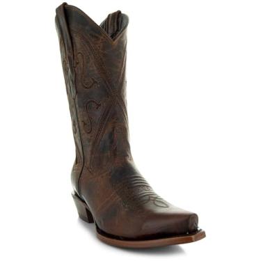 Imagem de Botas femininas de couro Cheyenne Snipped Toe Cowgirl M50041 da Soto Boots, Marrom, 10