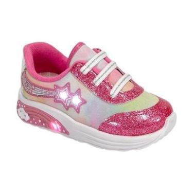 Imagem de Tênis Molekinha Baby com LED 2731.307 Rosa Colorido-Feminino