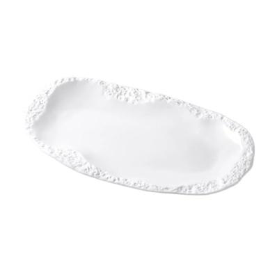 Imagem de Tigelas de macarrão, pratos de aperitivos, 30,5 cm, padrão de pedra de cerâmica fosca, prato de jantar, prato de peixe, comida ocidental, prato de churrasco, prato de peixe de cerâmica, utensílios de