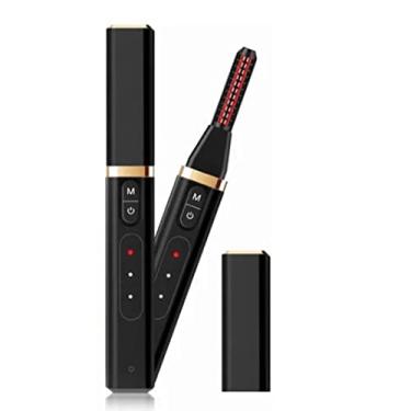 Imagem de Modelador de Cílios Aquecido, Aquecimento Rápido 10S, 3 Engrenagens, Longa Duração, Recarregável por USB, Modelador de Cílios Elétrico Seguro Portátil Preto, Modelador de Cílios