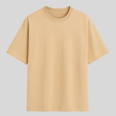 Imagem de Camiseta Oversized Masculina Gola Alta 100% Algodão Street - Evo Urban
