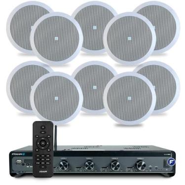 Imagem de Kit Som Ambiente Jbl Bluetooth Usb Sd Amplificador Slim 4500 Optical C