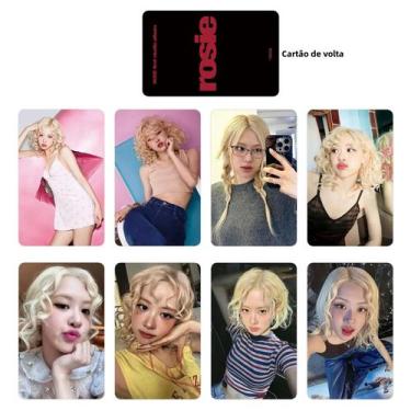 Imagem de Tinta Rosa Kpop Jennie Lisa Álbum Solo Cartões Fotográficos Conjunto D