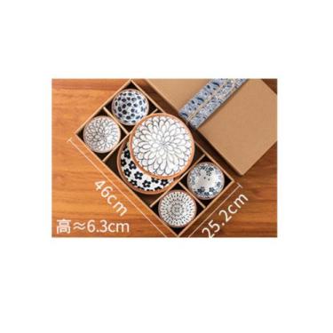 Imagem de Jogo, kit, Conjunto Tigela, Bowl, Tchawan Cerâmica Retrô. - Genérica