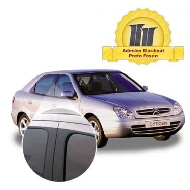 Imagem de Adesivo Blackout Xsara Picasso p/ Coluna de Porta Preto Fosco Poroso -