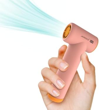 Imagem de jaroco Super mini ventilador portátil portátil, ventilador turbo de alta velocidade 85000RPM com 4 velocidades ajustáveis, 4000mAh, USB-C, design de bolso para viagem/verão/concertos/cílios, presentes