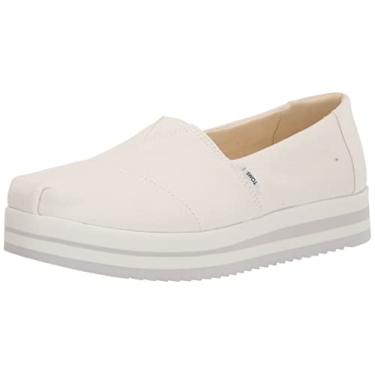 Imagem de TOMS Mocassim feminino Alpargata médio, Branco, 12