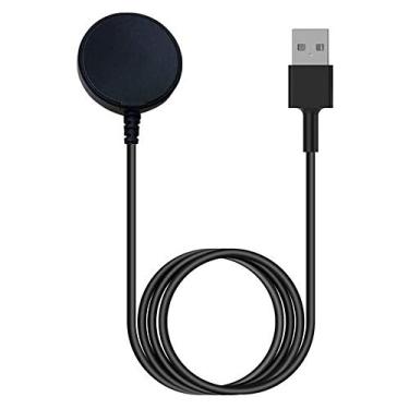 Imagem de Exmat para carregador de relógio ativo Samsung, base de carregamento de substituição para relógio inteligente Samsung Galaxy Watch Active (preto)