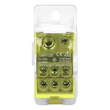 Imagem de Caixa de Distribuição do Trilho DIN Caixa de Junção de Energia do Terminal Elétrico InerSal Com Alta 690V 25A E (Amarelo)