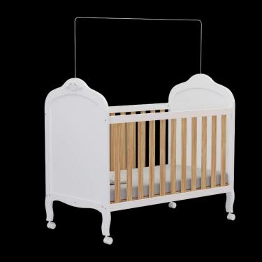 Imagem de Berço Moveis Peroba Elo Americano Provençal minicama MDF