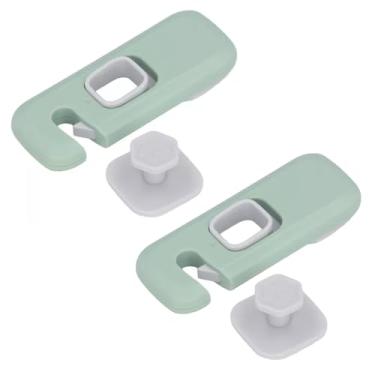 Imagem de Trava de Segurança Gaveta Geladeira Armario Kit 2 unidades Protege Criança Bebe Infantil Evita Acidente Fechadura Porta Janela Resistente Multiuso