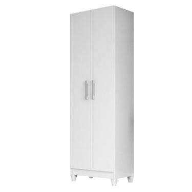 Imagem de Roupeiro Multiuso Moval 2 Portas 4 Prateleiras Isis, Branco
