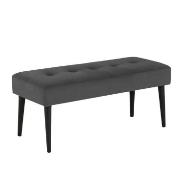 Imagem de Banco Estofado Theo 1,20m Suede Grafite - Inova Decor