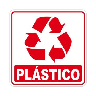 Imagem de Adesivo Lixo Reciclavel Plástico 1 Unidade 15cmx15cm Nome Do Desenho Plástico