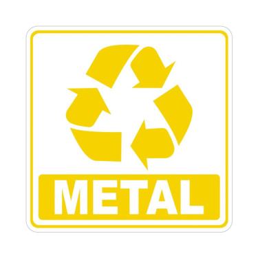 Imagem de Adesivo Lixo Reciclavel 15cmx15cm Nome Do Desenho Metal