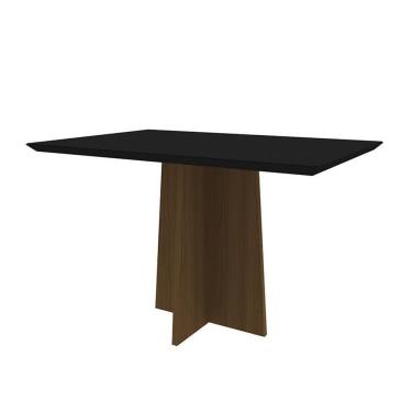 Imagem de Mesa De Jantar Ana 120x80 Imbuia/preto - New Ceval