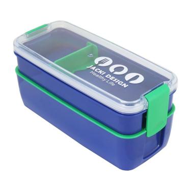 Imagem de Pote Marmita De 2 Andares 750ml - Vibe Azul - Azul