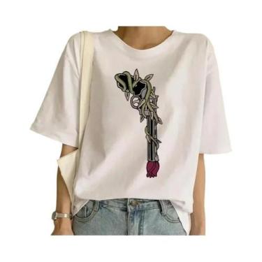Imagem de Camiseta Feminina Guns N' Roses - Branca - Estilo Punk Rock, BR-G, Ei