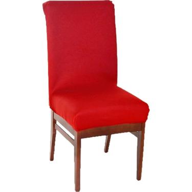 Imagem de Kit 8 Capa De Cadeira Malha Gel Ajustável Vermelho