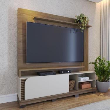 Imagem de Home Theater 2 Portas Para Tv's Até 75" Jurerê - Amêndoa Off White Matte