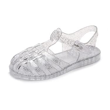 Imagem de ursloole Sapatos Jelly Para Meninas, Macios Unissex - Sandálias Meninos, Sola De Borracha, Biqueira Fechada, Praia, Verão, Mary Jane, Vestido Princesa Infantil, Rasteirinha