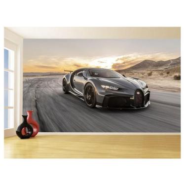 Imagem de Papel De Parede 3D Carro Bugatti Chiron Pista 3,5M Car12 - Você Decora
