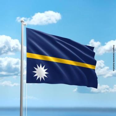 Imagem de Bandeira de Nauru 80cmx140cm Tecido Oxford 100% Poliéster - PRESENTE-B