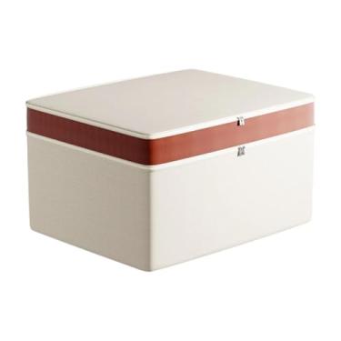 Imagem de IEUDNS Saco de armazenamento de colchas organizador de roupas à prova de poeira economiza espaço caixa de armazenamento de brinquedos leve organizador de, 2 Camadas 63x43x35cm