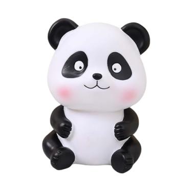 Imagem de Bothyi Cofrinho Panda Escultura Decoração de Mesa Estátua de Animal Enfeite Bonito Pote para Economizar Dinheiro Economize Cofrinho para Lembrança de Ano, Sorriso