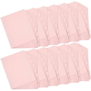 Imagem de Divisórias de pasta de papel com abas, rosa (12 conjuntos)