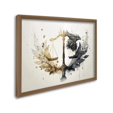 Imagem de Quadro Decorativo Temático Direito com 1 Tela para Escritório Hall Lav