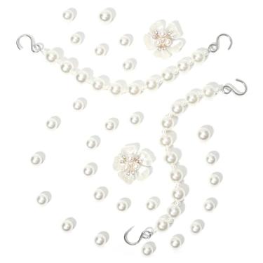 Imagem de CIKKITZ 20 peças de pingentes de sapato de sereia para meninas, golfinho, concha, pérolas, lindos enfeites de decoração de sapatos DIY para sandálias de tamanco, lembrancinha de festa, generic,