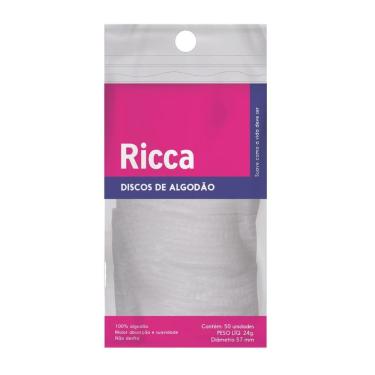Imagem de Discos de Algodão Ricca Com 50 Unidades