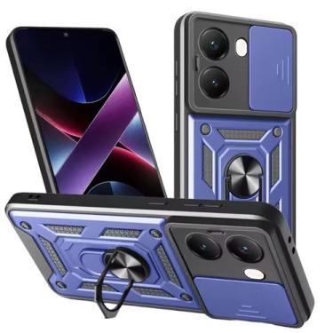Imagem de Capa Capinha Armadura Para Xiaomi Poco X7 Pro 5G - Indefinido, Azul