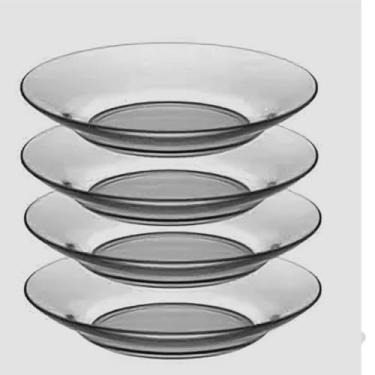 Imagem de Conjunto de 4 Pratos Fundos em Vidro, para sopas e caldos