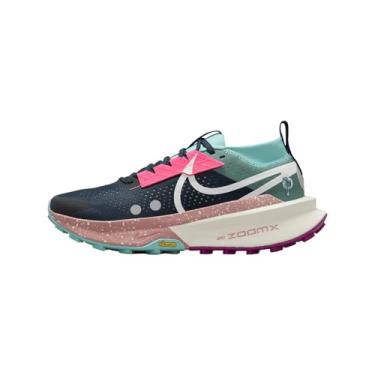 Imagem de Nike Tênis de corrida feminino Zegama 2 (FD5191-006, platina pura/cinza futebol/espuma rosa/branco), Armory Navy/Sail/Green Frost-multicolorido, 37