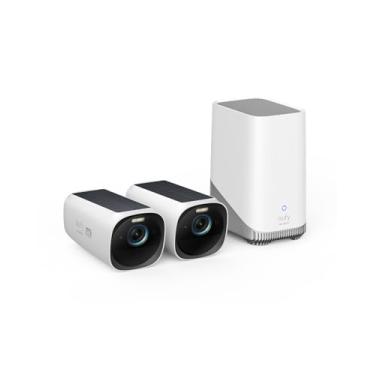 Imagem de eufy Câmera S330 (eufyCam 3) 2-Cam Kit por anker, Câmera De Segurança Wi-Fi Externa Sem Fio, 4K, Painel Solar, Forever Power, Reconhecimento Facial IA, Armazenamento Local Até 16TB, Sem Taxa Mensal