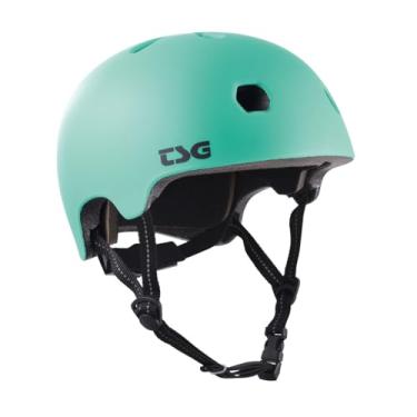 Imagem de TSG Capacete Meta Skate & Bike Com Sistema De Ajuste Por Dial, Para Ciclismo, Bmx, Skate, Patins, Roller Derby, E-Boarding, E-Skating, Longboard, Verde Golfe Acetinado, P/M