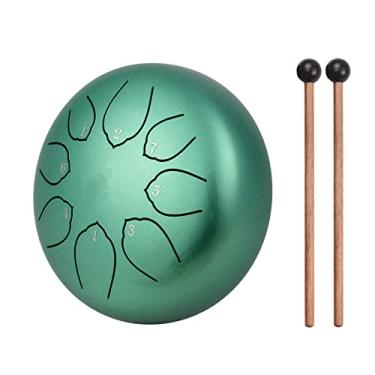 Imagem de summina Tambor de língua de aço de 15,24 cm Tambor Handpan de 8 notas, instrumento de percussão C-Key com marretas, bolsa de bateria, pano de limpeza para educação musical, concerto, cura mental, meditação, ioga
