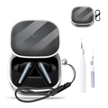 Imagem de NOUKAJU Capa para Anker Soundcore Liberty 5, capa protetora para fone de ouvido (com mosquetão + cordão + caneta de limpeza) à prova de quedas, arranhões, capa protetora para Soundcore Liberty5
