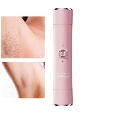 Imagem de Barbeador Elétrico Feminino,Depiladora De Dupla Cabeça Para Biquíni Feminino - Aparelho De Barbear Ergonómico Para Áreas Privadas Sobrancelhas Barba Orelhas