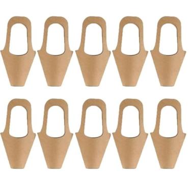 Imagem de Kraft Paper Flower Gift Bags with Handle, Flower Wrapping Paper Gift Bags Bouquet Holder for Wedding Thanksgiving Birthday Home Decor Florist Shop (trumpet)