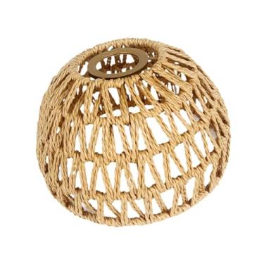 Imagem de Generic Abajur de corda de papel trançado, abajur com proteção de lâmpada, pendente para café, sala de estar, entrada de restaurante