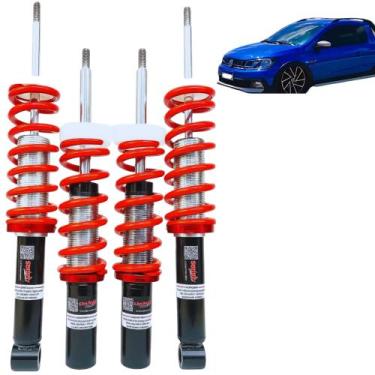 Imagem de Kit suspensão rosca slim vw saveiro g5 a g8 dianteiro e traseiro - WAN