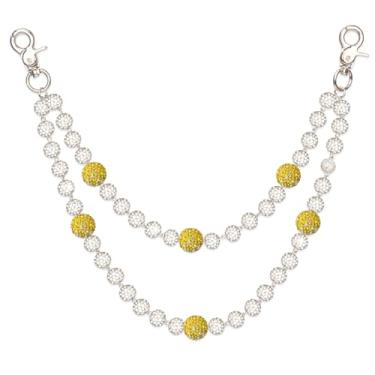 Imagem de DIKJAK Corrente para calças hip hop, corrente estrelada com contas de strass para cintura corporal, acessório perfeito para homens e mulheres, 12.0 Inches, Metal, Sem Pedra Preciosa