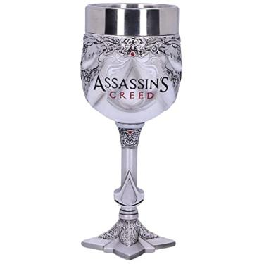 Imagem de Nemesis Now B5297S0 Cálice de jogo branco oficialmente licenciado Assassins Creed, resina com aço inoxidável