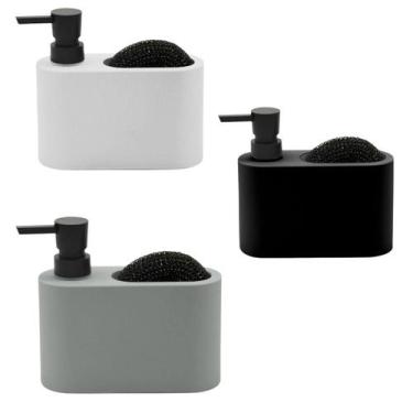 Imagem de Dispenser Detergente 300ml Acqua com Válvula Pump e Organizador de Esp