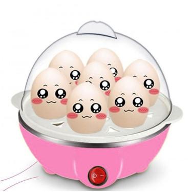 Imagem de Cozedor Elétrico A Vapor Ovos Egg Cooker 110v Rosa